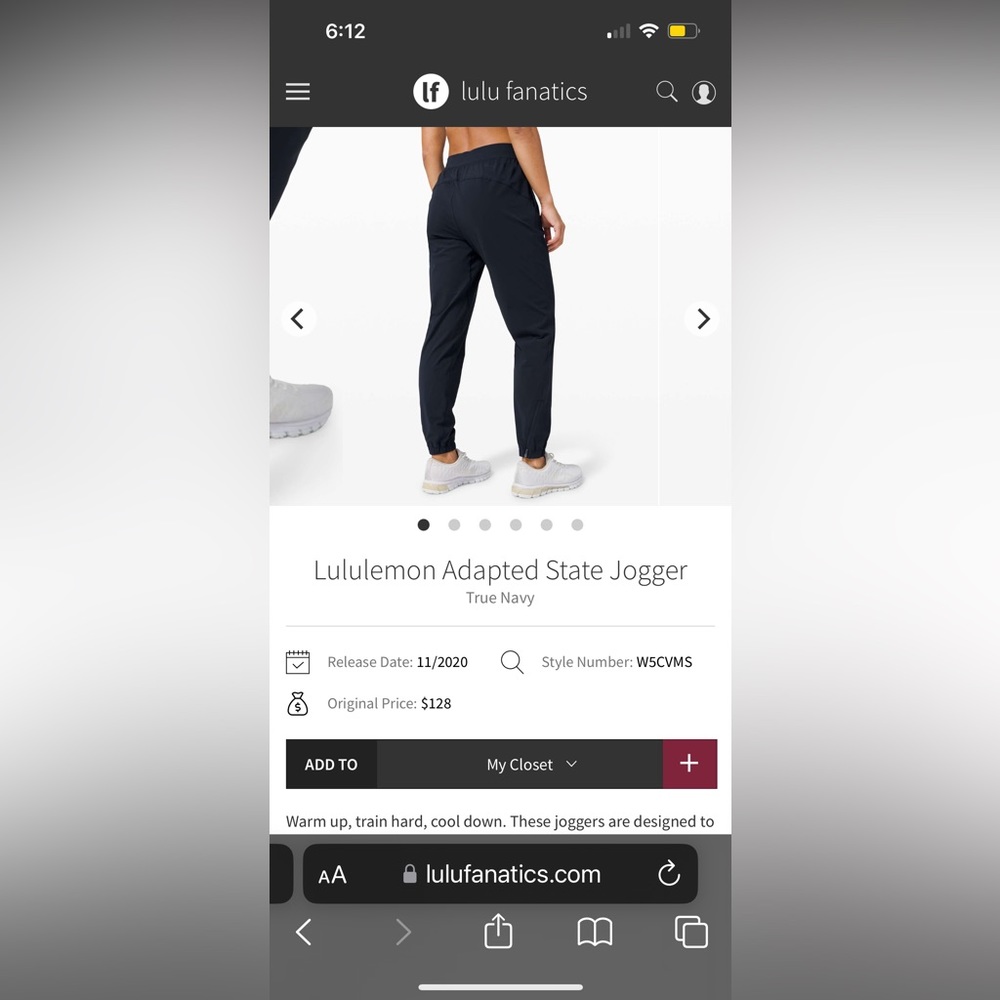Lululemon adapted state joggers